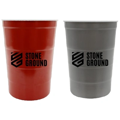 How is the design printed on the cups?