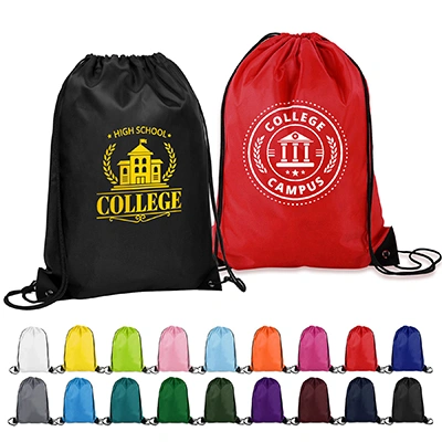 Drawstring Sports Backpacks - 14" x 18" Questions & Answers