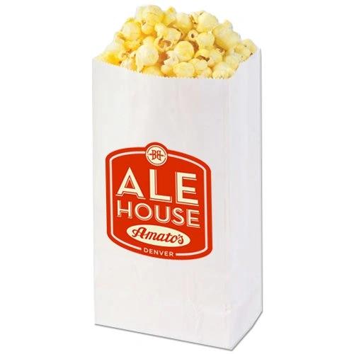 What type of printing method is used for the popcorn bags?