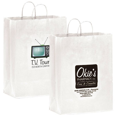 13 x 17 White Kraft Paper Shopping Bags Questions & Answers