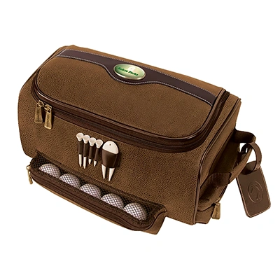 What material are the exec golf shoe bags made of?