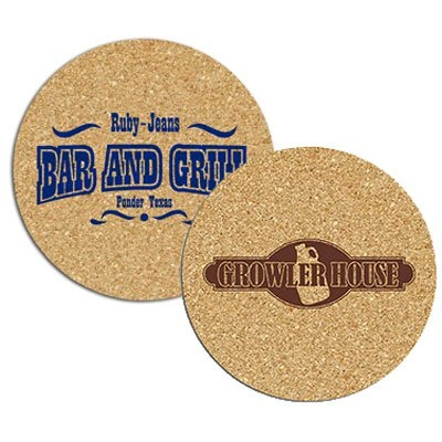 Where are the round cork coasters made?