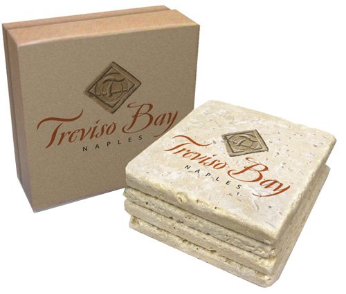 4" x 4" Travertine Tumbled Stone Coaster 4 Set Questions & Answers