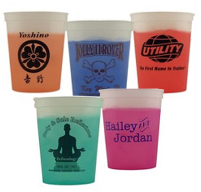 16 oz. Smooth Color Changing Stadium Cups Questions & Answers