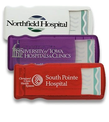 How is the print customized on the bandage dispenser?