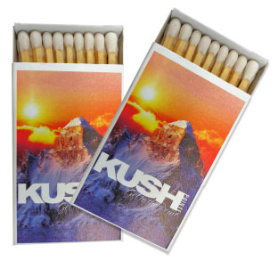 What makes these custom matchboxes a good choice for brand or message display?