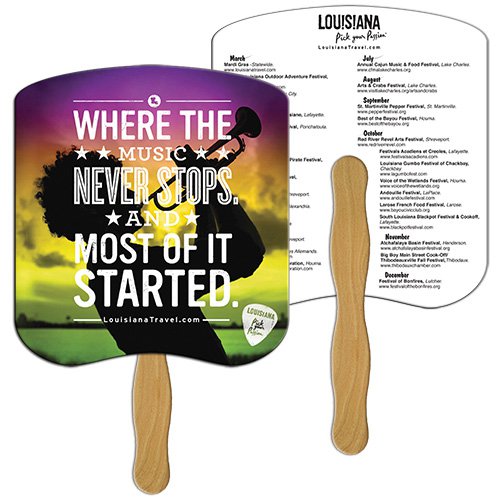 Full Color Econo Bread Slice Hand Fans Questions & Answers