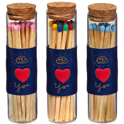 Each of these corked jars, how many matchsticks do they contain?