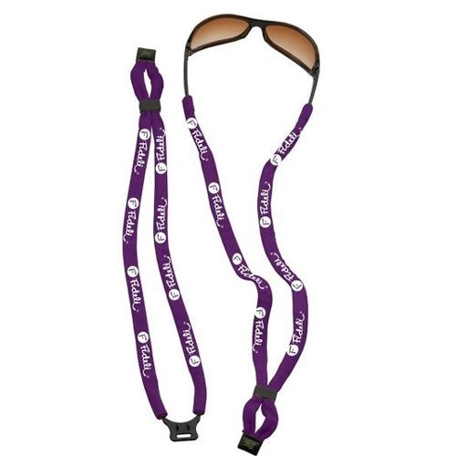 What printing technique is used on the sunglass strap/lanyard?