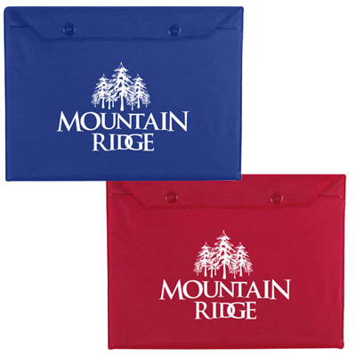 How big is the pouch for the branded adult size ponchos with a rain poncho inside?