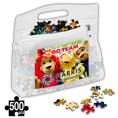 500 Piece Custom Jigsaw Puzzles In Vinyl Storage Pouch Questions & Answers